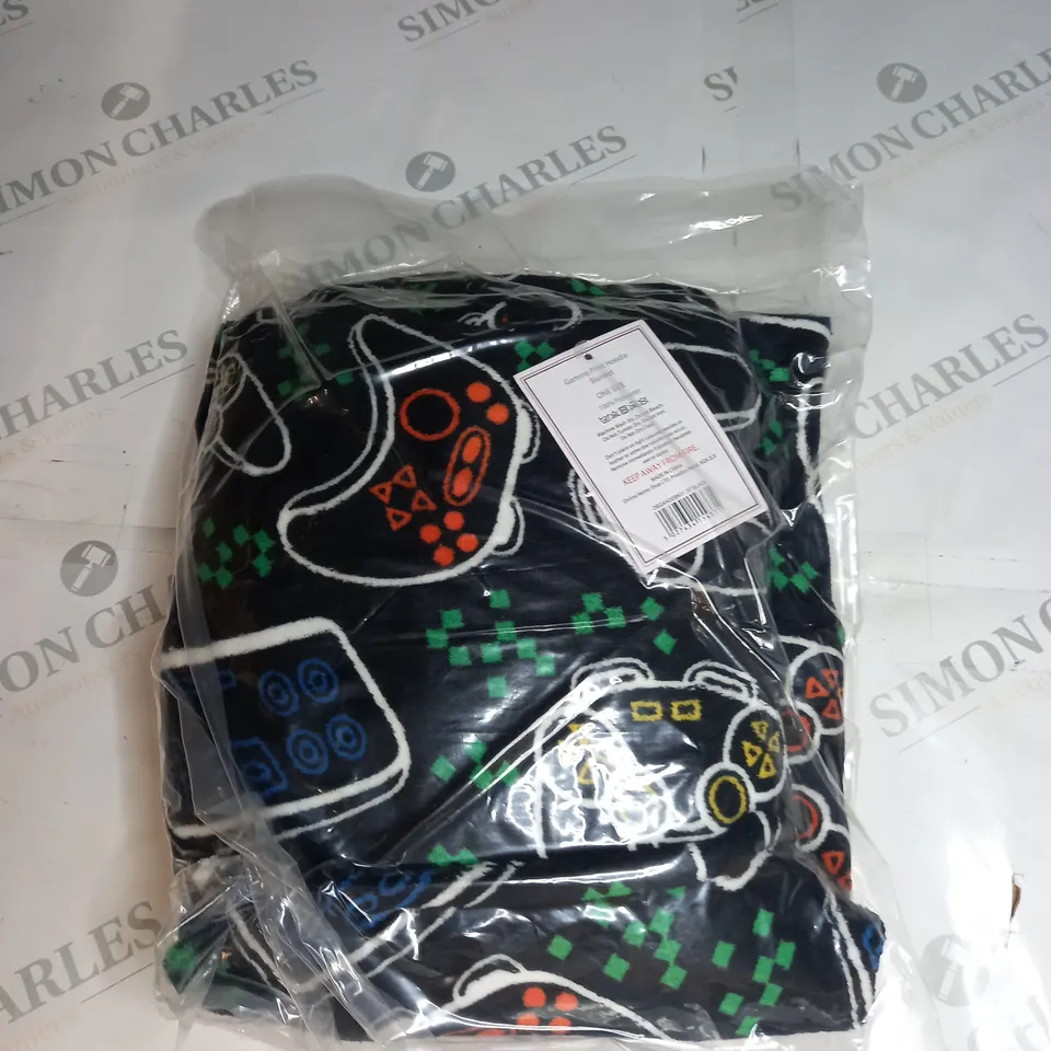 GAMING PRINT HOODIE BLANKET - ONE SIZE 