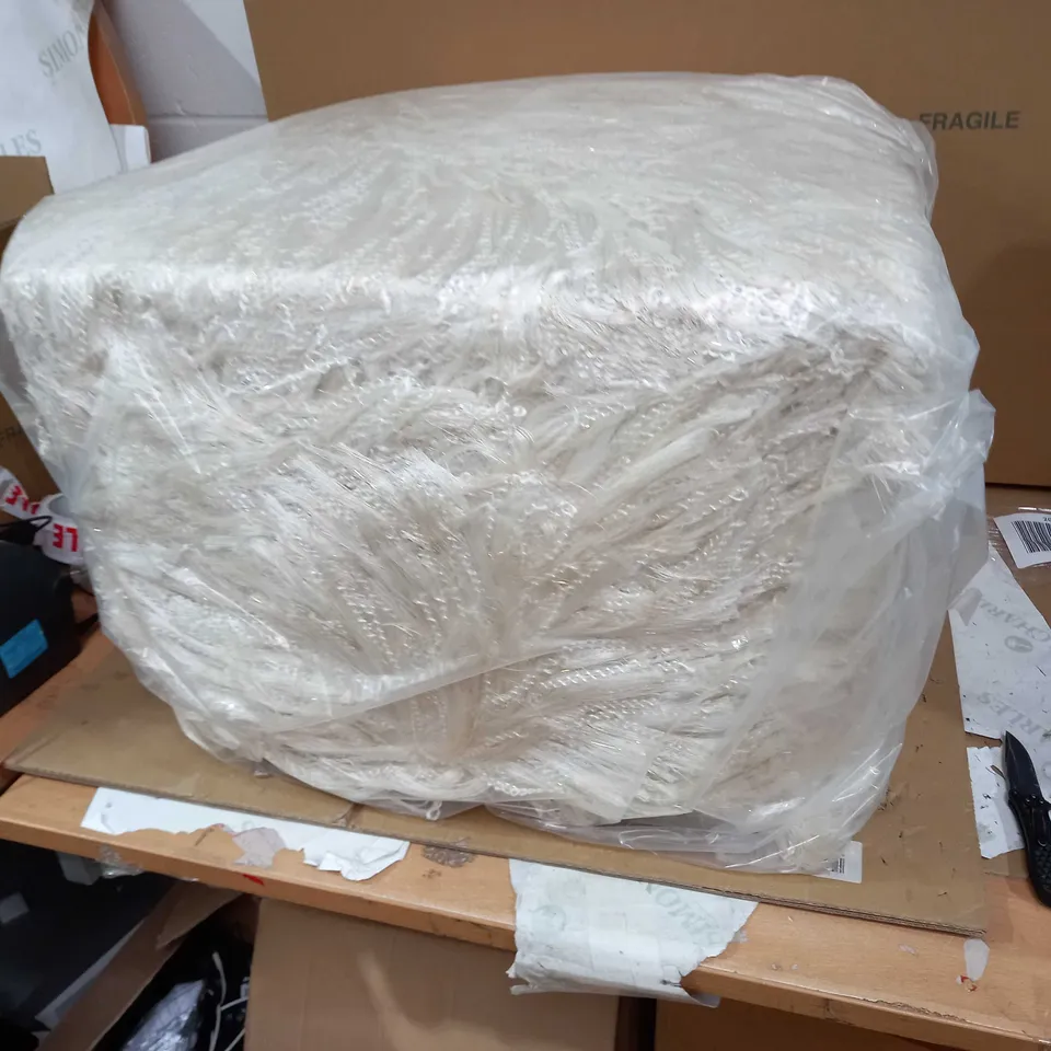JM BY JULIEN MACDONALD SPARKLED POUFFE OPTIC WHITE 
