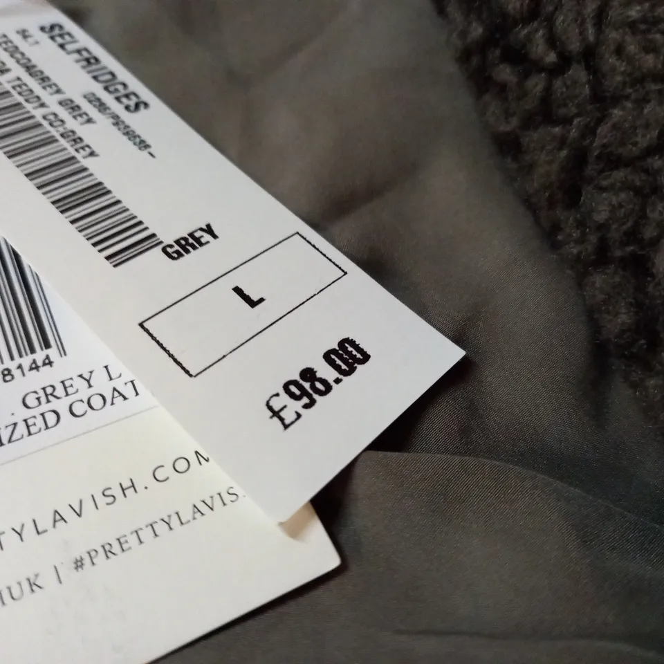 PRETTY LAVISH TEDDY OVERSIZED COAT - L