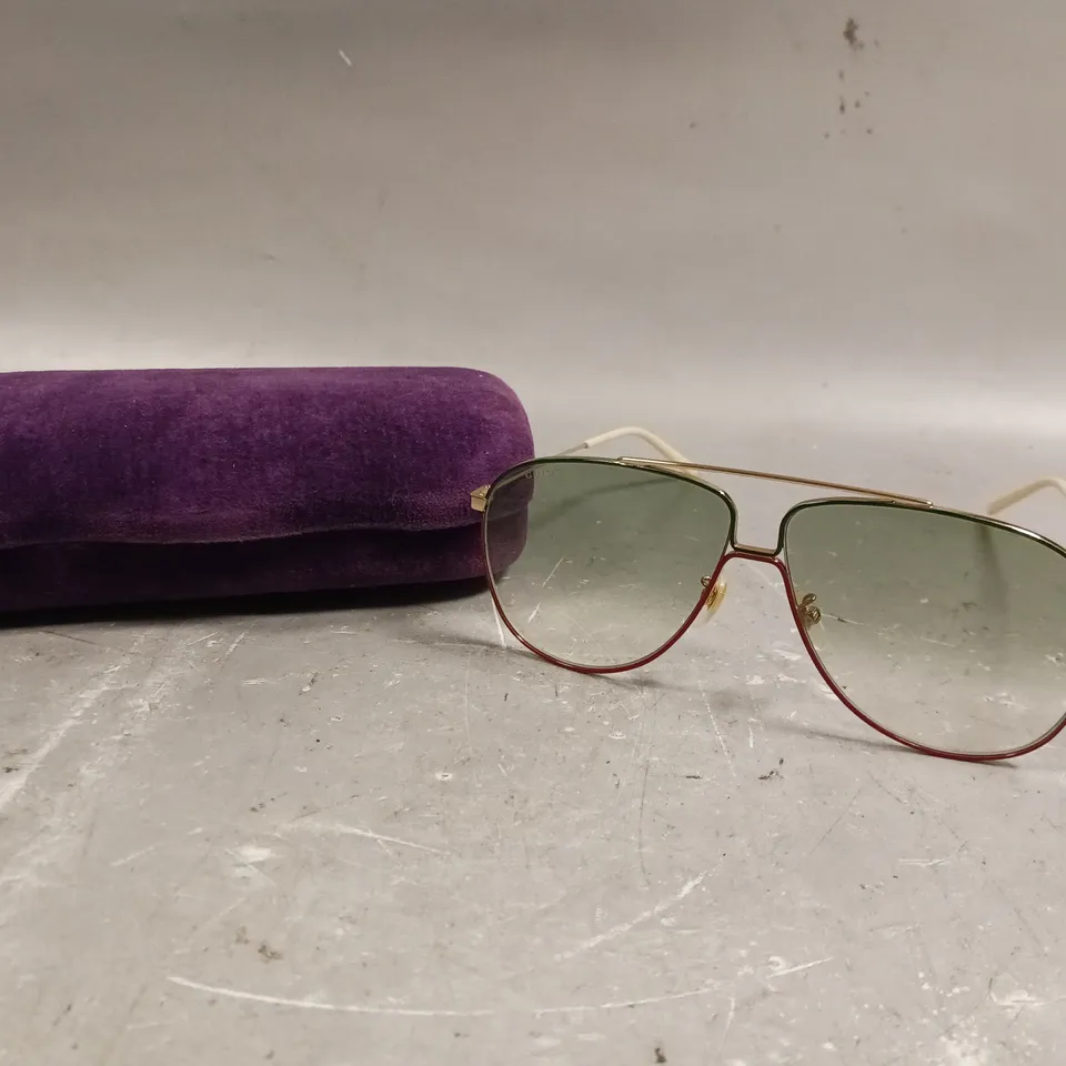 GUCCI METAL FRAME AVIATOR SUNGLASSES 
