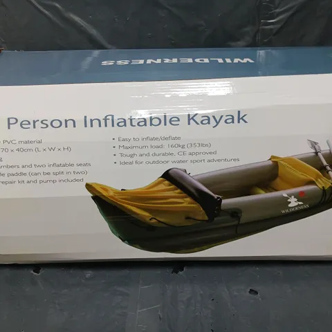 BOXED WILDERNESS TWO PERSON INFLATABLE KAYAK - COLLECTION ONLY 