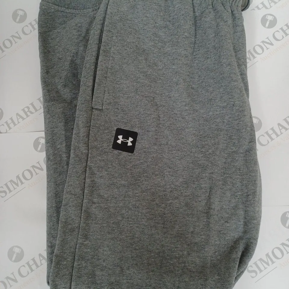 UNDER ARMOUR RIVAL FLEECE JOGGERS IN GREY HEATHER SIZE M 
