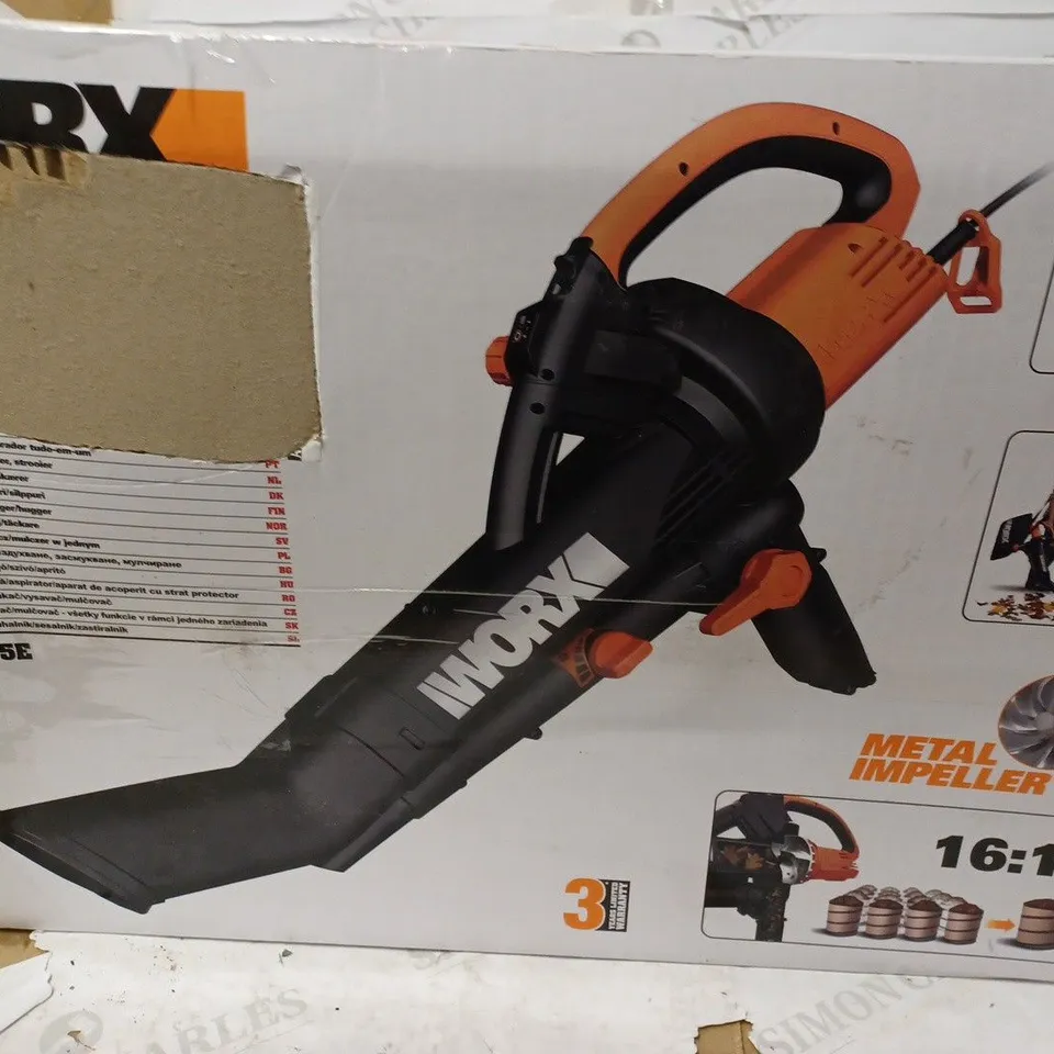 WORX 3000W GARDEN BLOWER (MODEL WG505E)