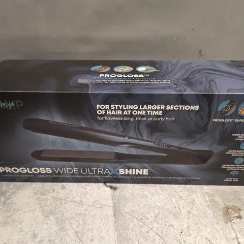 REVAMP PROGLOSS WIDE ULTRA X SHINE CERAMIC HAIR STRAIGHTENER 