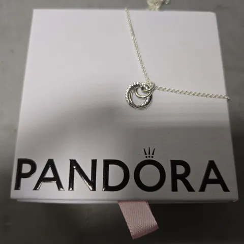 BOXED PANDORA ENCIRCLED PENDANT NECKLACE