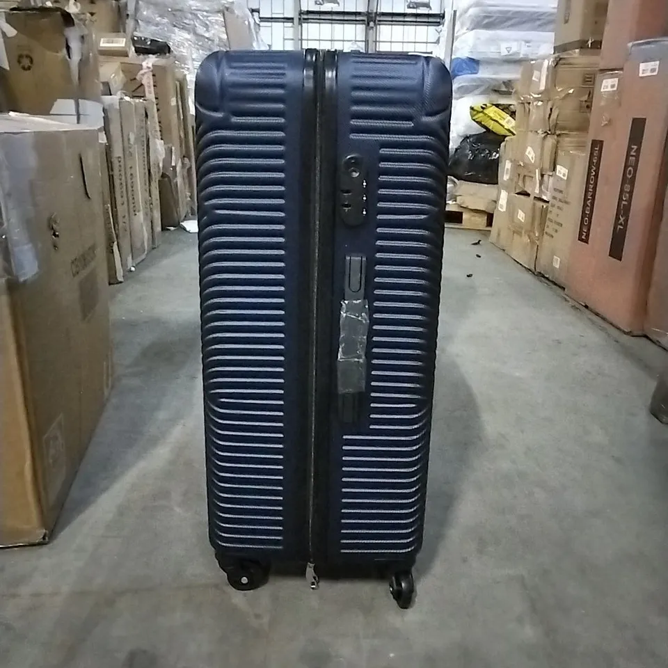 BOXED NEO NAVY BLUE HARD SHELL LUGGAGE SUITCASE (1 BOX)