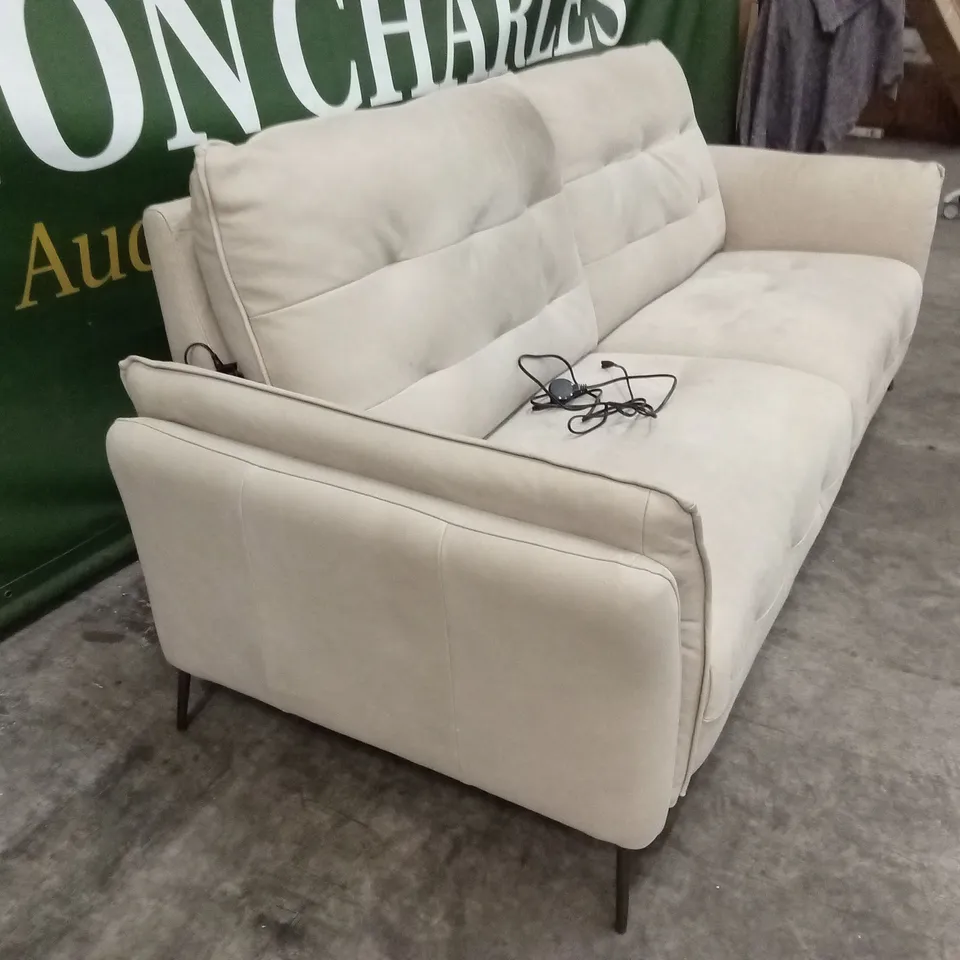 QUALITY DESIGNER ITALIAN MADE BOLZANO 3 SEATER ELECTRIC RECLINER LEATHER SOFA 