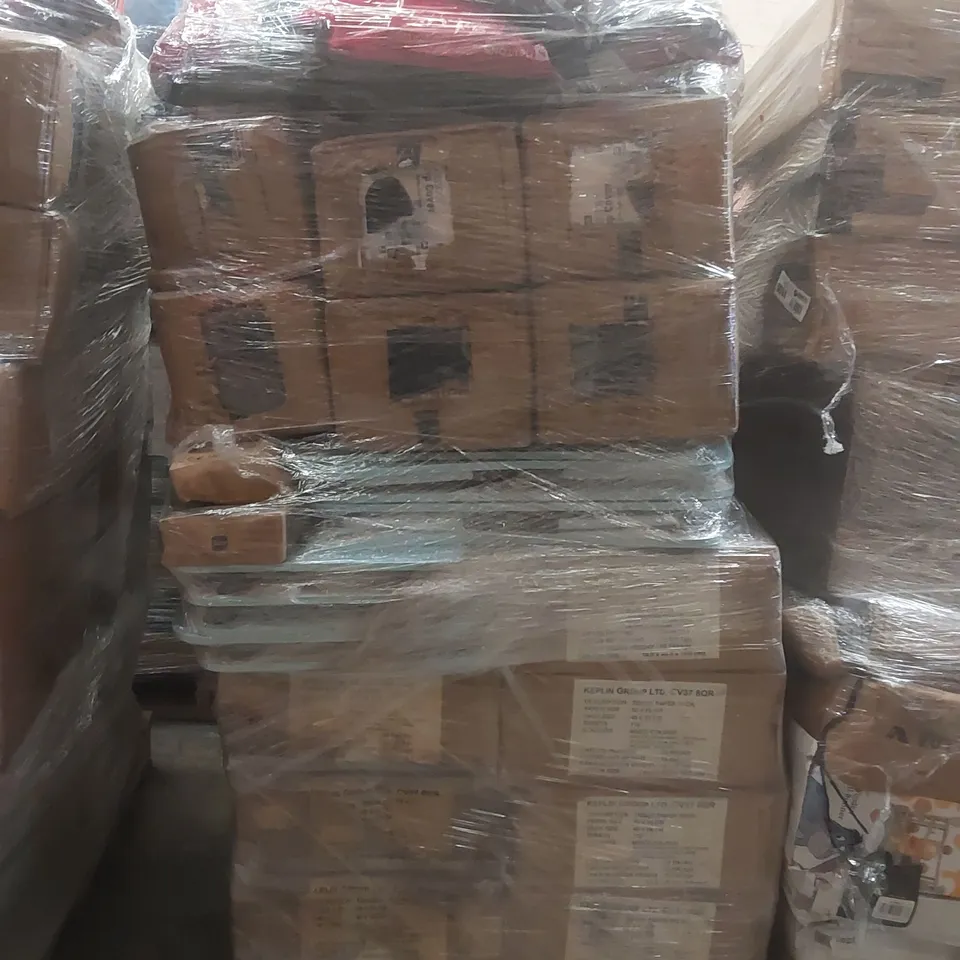 PALLET OF ASSORTED E-COMMERCE GOODS AND PRODUCTS TO INCLUDE: TISSUE PAPER PACKS, OUTDOOR TAP COVERS, WARDROBE DEHUMIDIFIERS, COOLING PILLOWS ECT