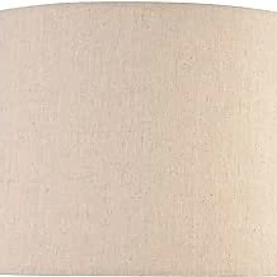 BOXED QUEENSWOOD 30cm LINEN DRUM TABLE LAMP SHADE