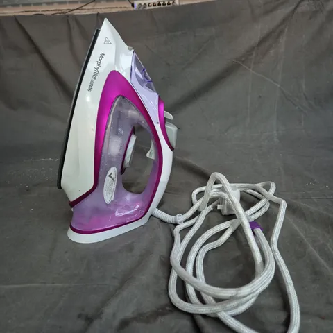 MORPHY RICHARDS STEAM IRON – PURPLE & WHITE, TRANSPARENT WATER TANK