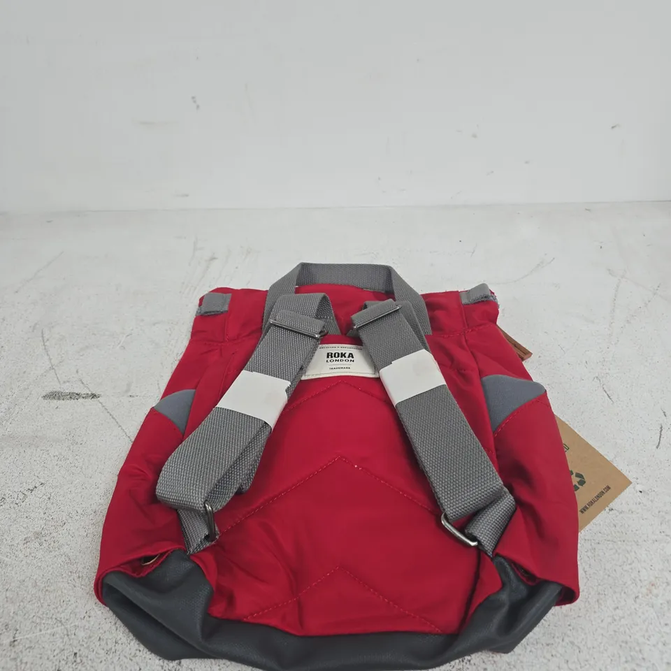 ROKA LONDON CANFIELD B RECYCLED NYLON BACKPACK – SMALL, CRANBERRY