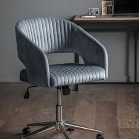 BOXED TIAGO SWIVEL CHAIR - CHARCOAL VELVET