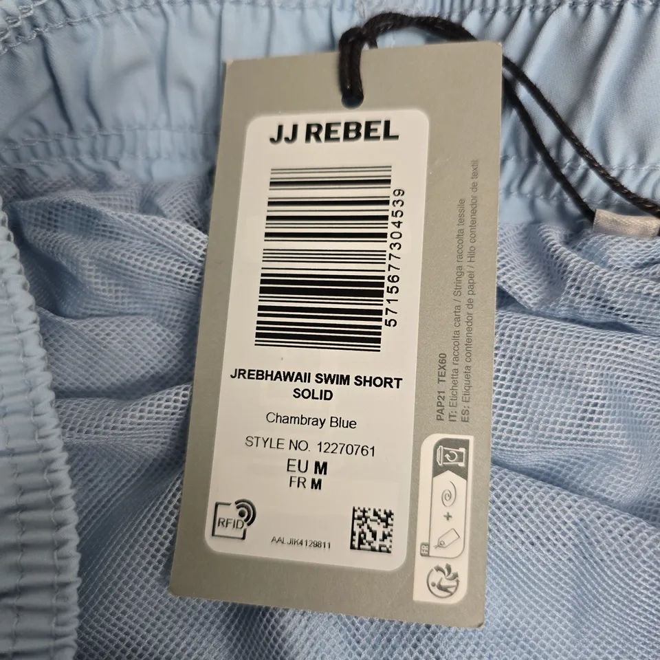 JJ REBEL HAWAII SWIM SHORT – CHAMBRAY BLUE, SIZE M (EU M / FR M)