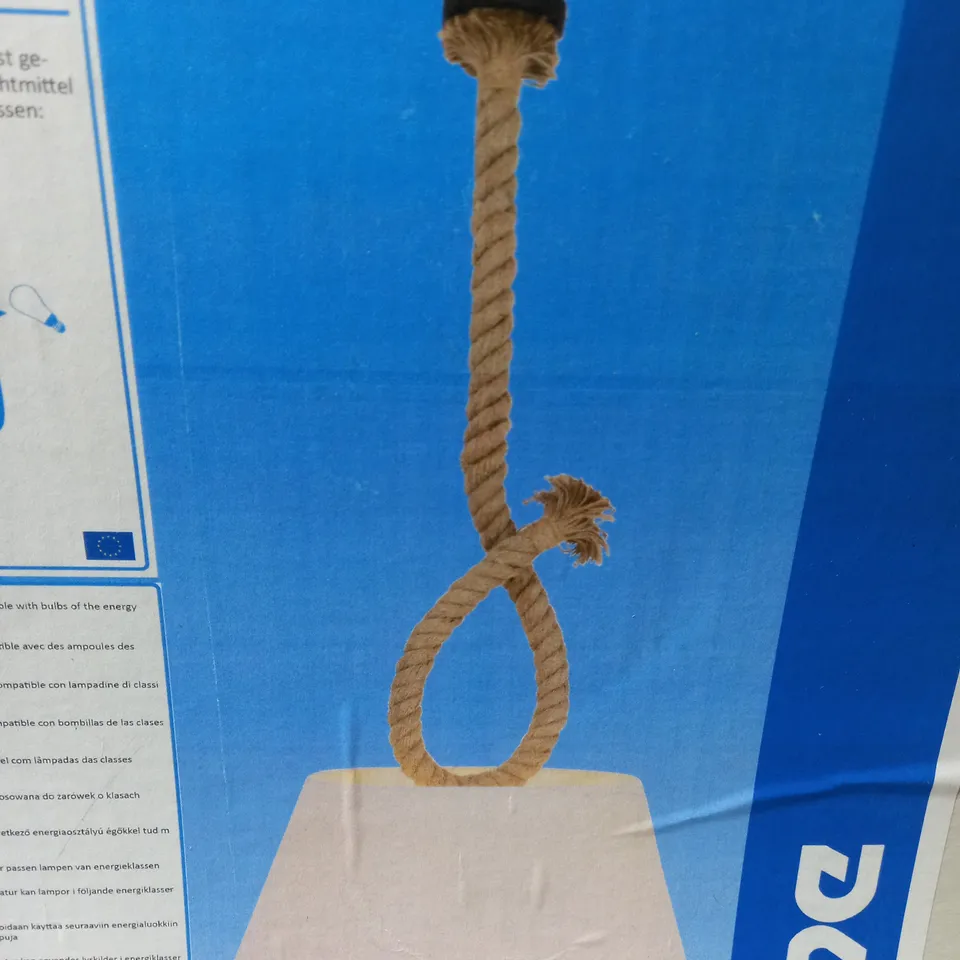 BOXED NAVE ROPE 1-LAMP CEILING LIGHT