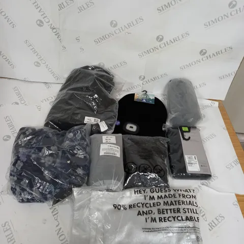 LARGE BOX OF ASSORTED CLOTHING ITEMS IN VARIOUS COLOURS AND SIZES INCLUDING TROUSERS , TOPS AND JUMPERS