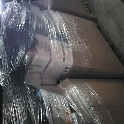 PALLET OF ASSORTED ITEMS INCLUDING INFINITE SEAT AND BACK CUSHION, RECCI BEDDING, YOUR FACE PILLOW, ELVIROS