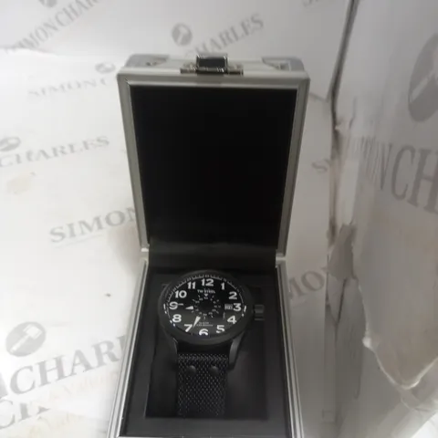 BLACK TW STEEL WATCH