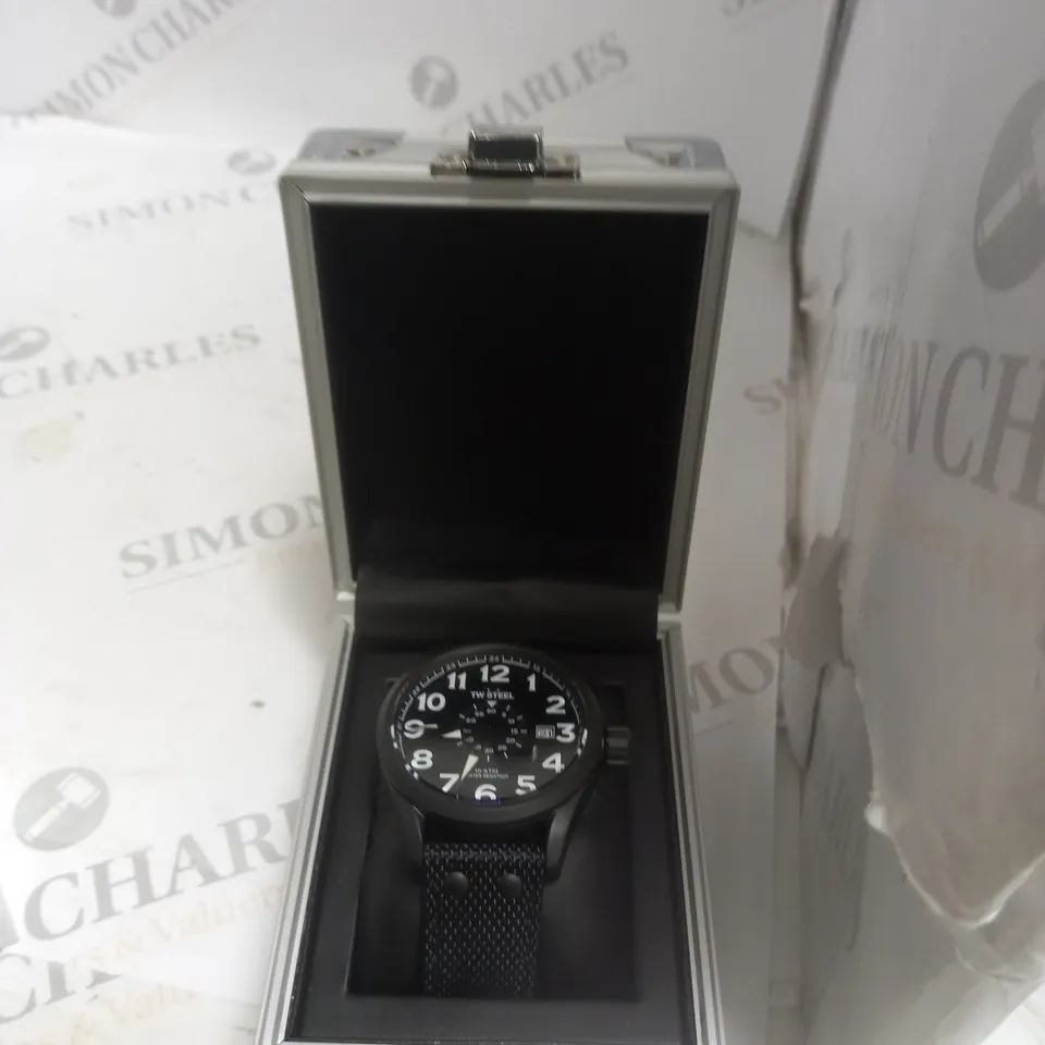 BLACK TW STEEL WATCH