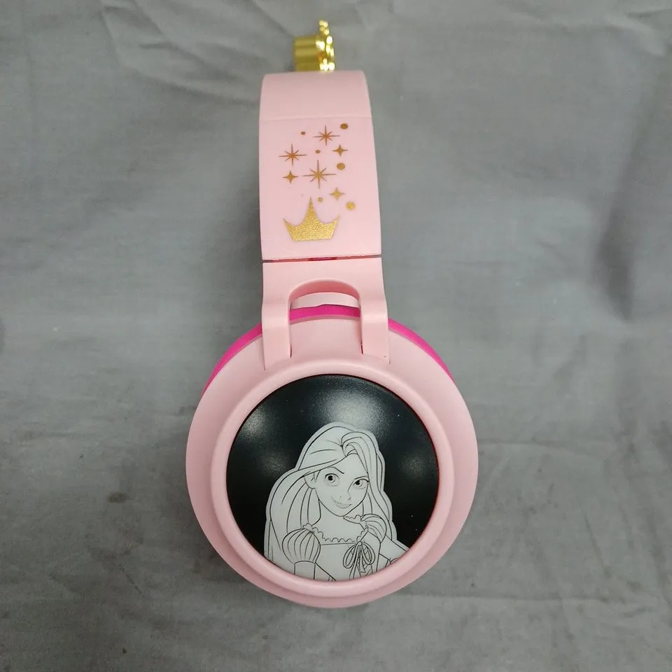 LEXIBOOK DISNEY PRINCESS PINK LIGHT-UP 3D BLUETOOTH HEADPHONES