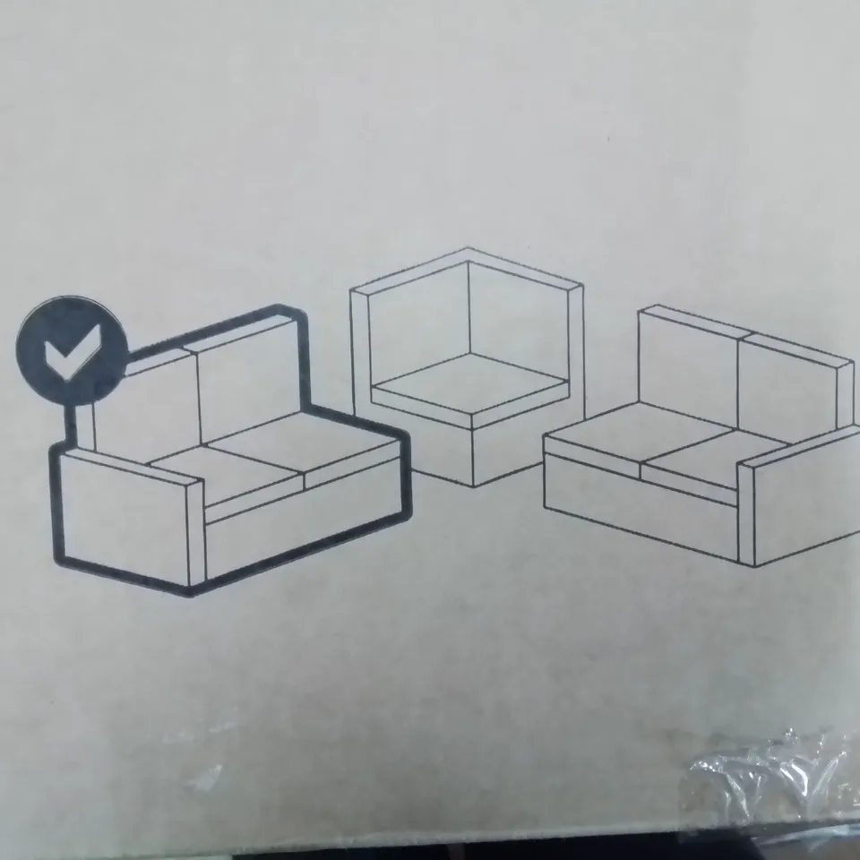 A BOXED INCOMPLETE SORRENTO LIGHT GREY LEATHER RECLINER CORNER SOFA (LEFT SEAT ONLY)