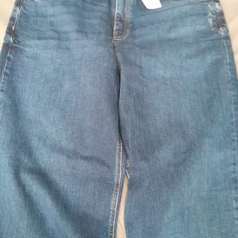 BOYFRIEND ANKLE GRAZERS JEANS IN BLUE SIZE 16