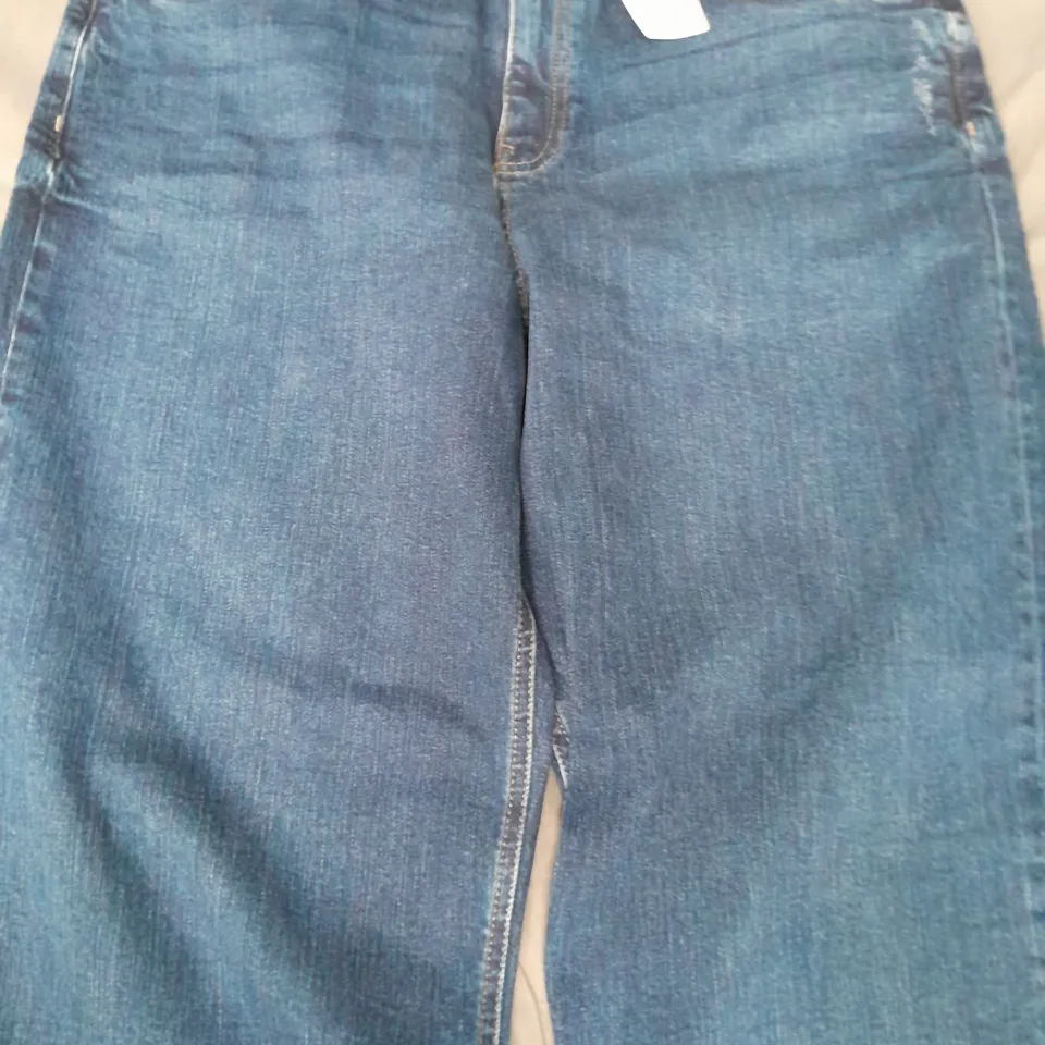 BOYFRIEND ANKLE GRAZERS JEANS IN BLUE SIZE 16