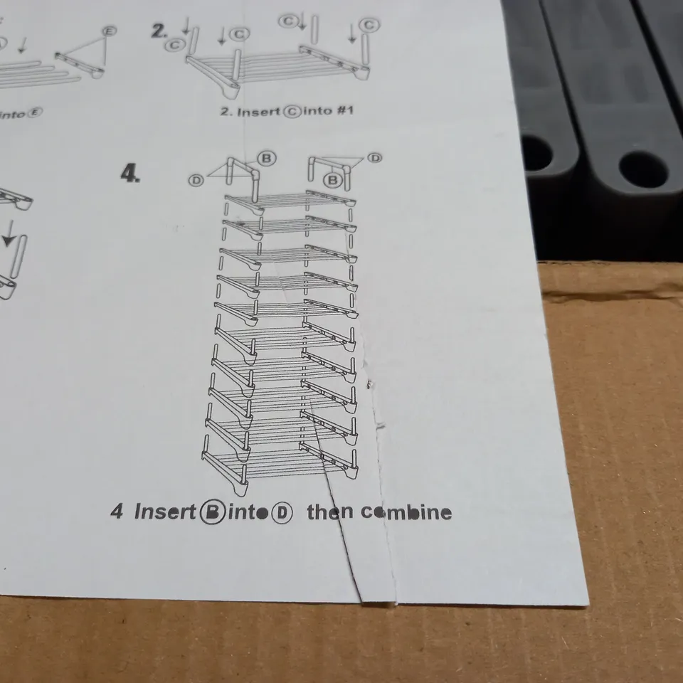 BOXED 10 TIER SHOE RACK