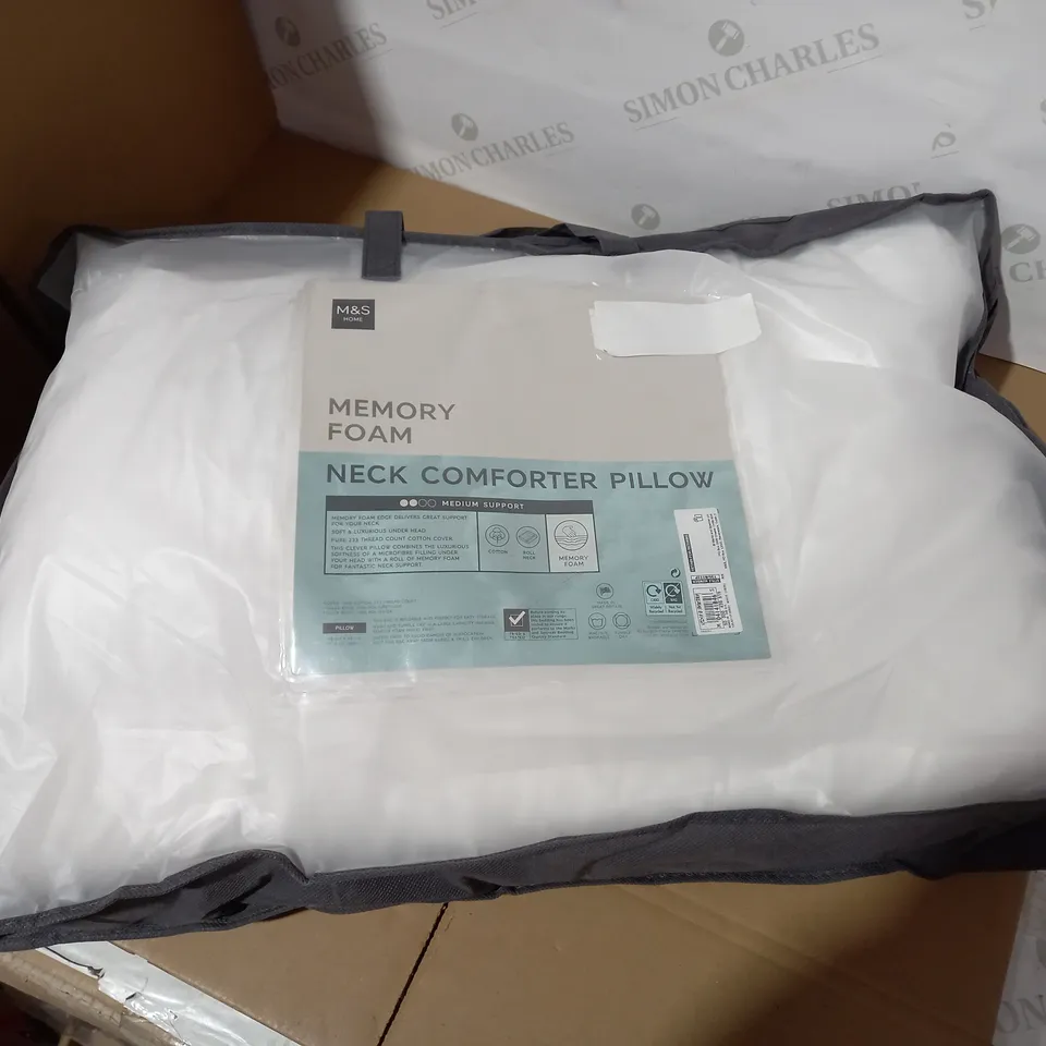 M&S HOME MEMORY FOAM NECK COMFORTER PILLOW 