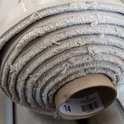 ROLL OF QUALITY LUXURIA VELVET MISTY CARPET APPROXIMATELY 4M × 4M