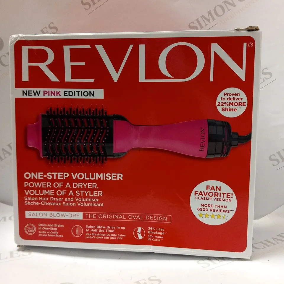 BOXED REVLON NEW PINK EDITION ONE STEP VOLUMISER