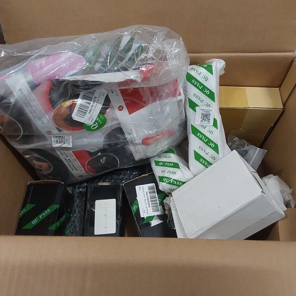 BOX TO CONTAIN ASSORTED HOUSEHOLD PRODUCTS, TO INCLUDE TESTER BOX, BIKE WATER BOTTLE HOLDERS ETC