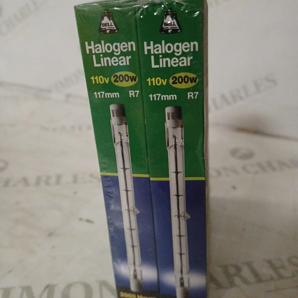 LOT OF 100 BELL 200W 110V 117MM HALOGEN LINEAR R7S BULBS