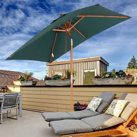 BOXED CYR 2M SQUARE TRADITIONAL PARASOL 