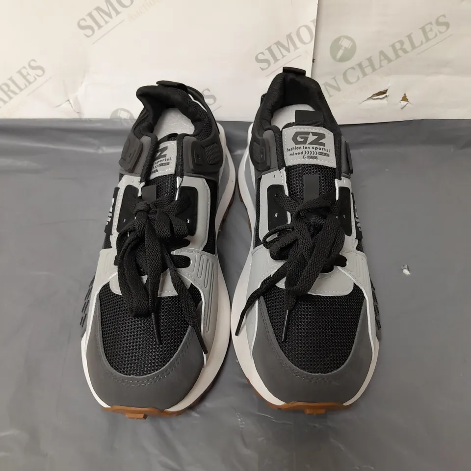 GZ SPORT MENS BLACK AND GREY TRAINERS SIZE EU 42