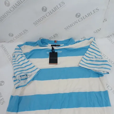 TOMMY HILFIGER CHILDRENS BOLD STRIPE SKYSAIL T-SHIRT - 14Y