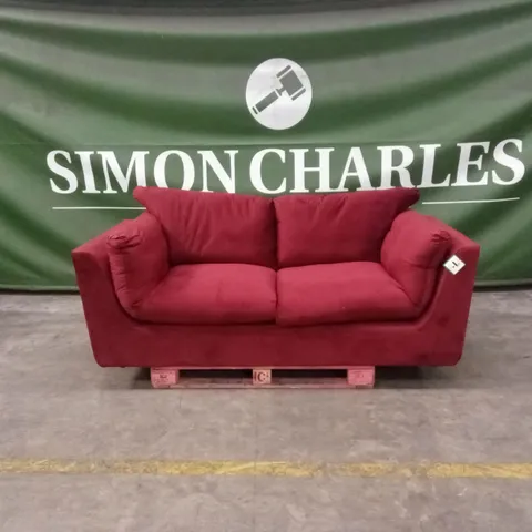 QUALITY DESIGNER SOLACE+CO ORSON SOFA - BURGUNDY VELVET