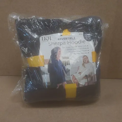 BRAND NEW BAGGED REVERSIBLE SHERPA HOODIE - NAVY BLUE