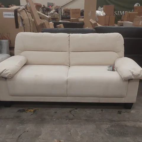 QUALITY DESIGNER FABRIC UPHOLSTERED 3-SEATER SOFA