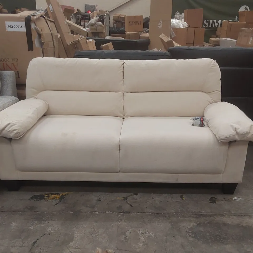 QUALITY DESIGNER FABRIC UPHOLSTERED 3-SEATER SOFA