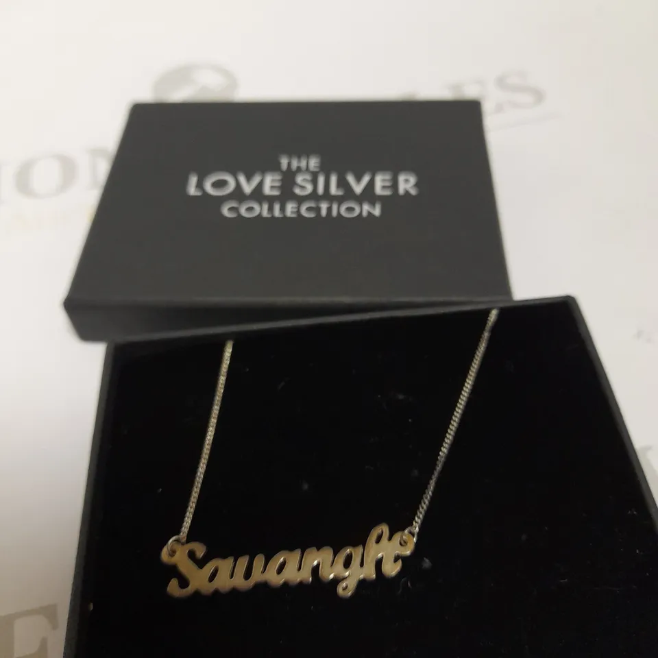 STERLING SILVER PERSONALISED SCRIPT NAME NECKLACE  RRP £29