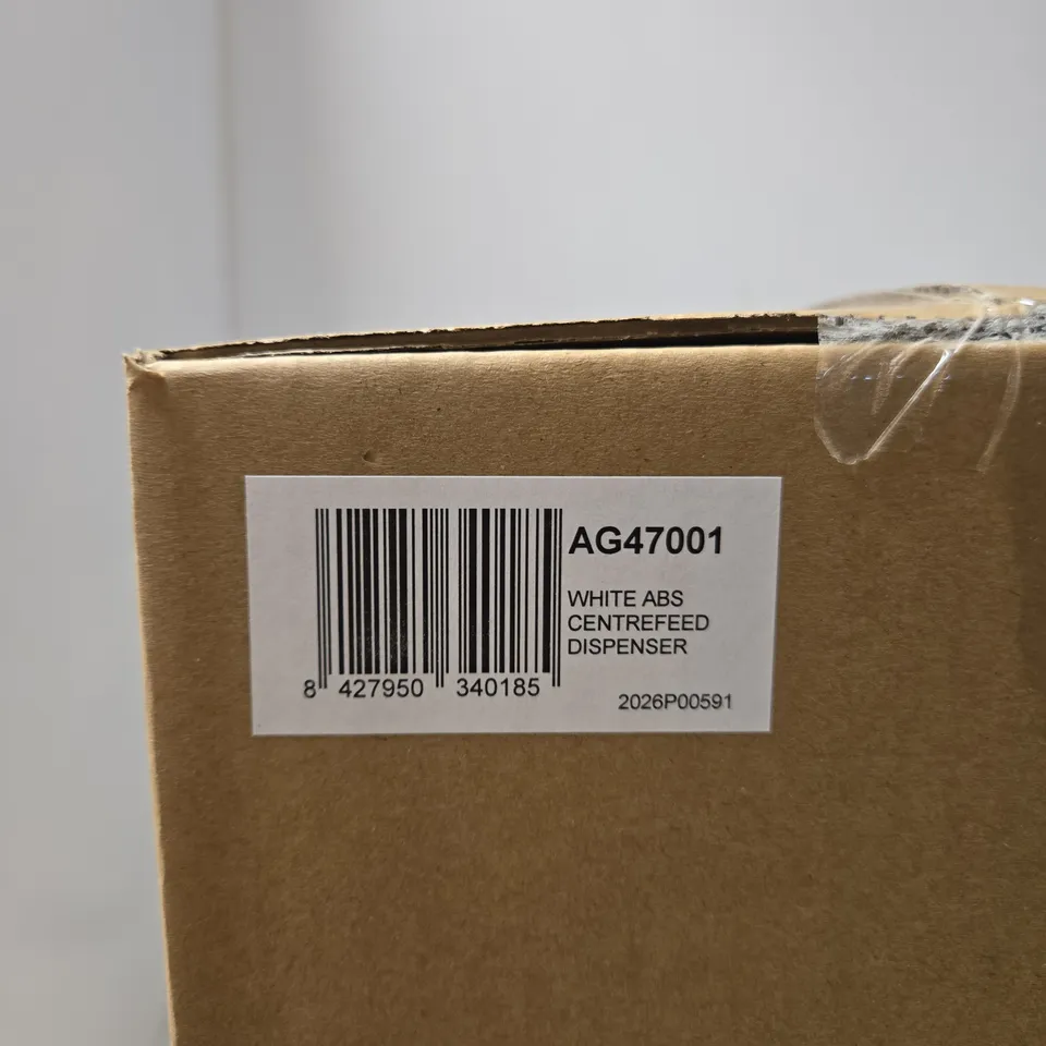 WHITE ABS CENTRE-FED DISPENSER – AG47001