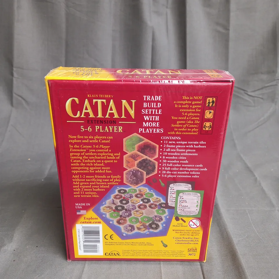 SEALED KLAUS TEUBERS CATAN EXTENSION BOARD GAME - 5-6 PLAYERS