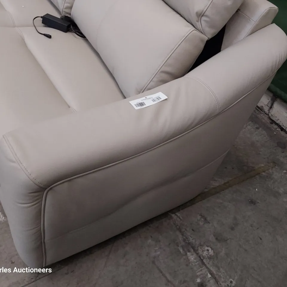 QUALITY BRITISH DESIGNER G PLAN JACKSON POWER RECLINING THREE SEATER SOFA REMCO SLATE LEATHER 
