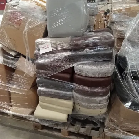 PALLET OF ASSORTED INCOMPLETE DESIGNER DINING CHAIR PARTS AND PIECES