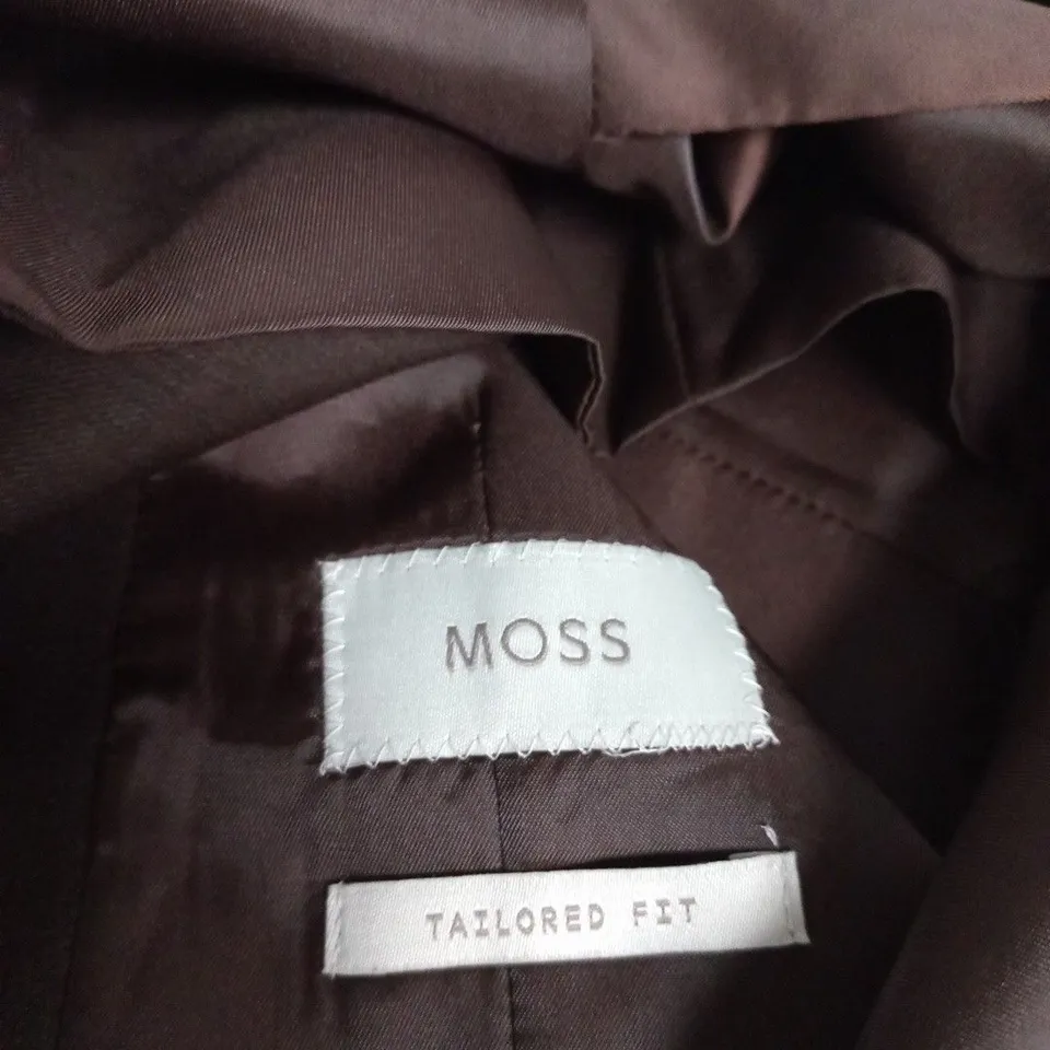MOSS BROWN WOOL-BLEND WAISTCOAT – TAILORED FIT, UK 38R