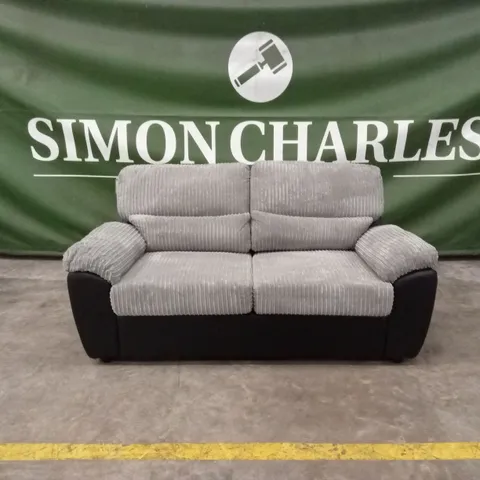 SIENNA FABRIC/FAUX LEATHER HIGH BACK SOFA BED