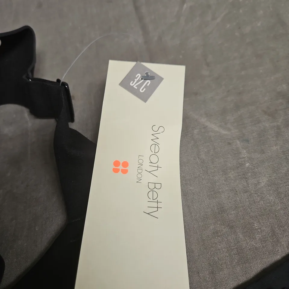 SWEATY BETTY ZERO GRAVITY RUNNING BRA BLACK 32C WITH TAGS