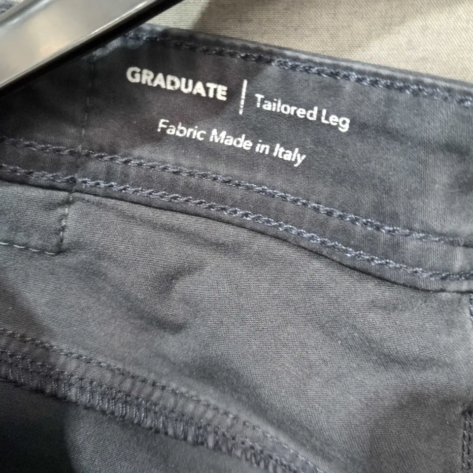 GRADUATE TAILORED LEG TROUSERS – NAVY, UK 31 X 34, MADE IN ITALY