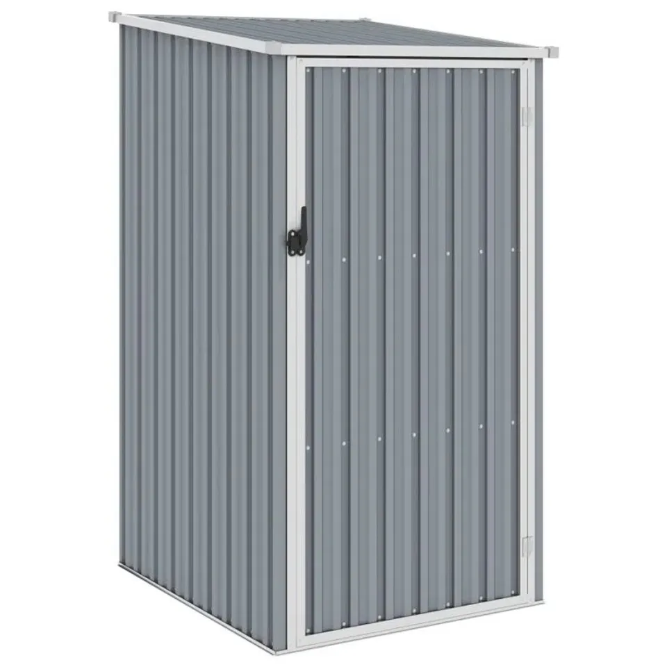 BOXED PEARCES GARDEN SHED 87 X 98 X 159 CM GALVANIZED STEEL - GREY (1 BOX)