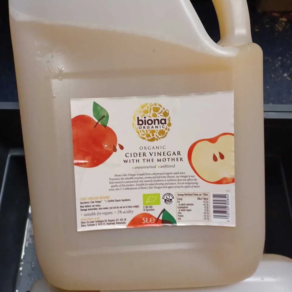 BOX OF 2 BIONA ORGANIC CIDER VINEGAR - COLLECTION ONLY